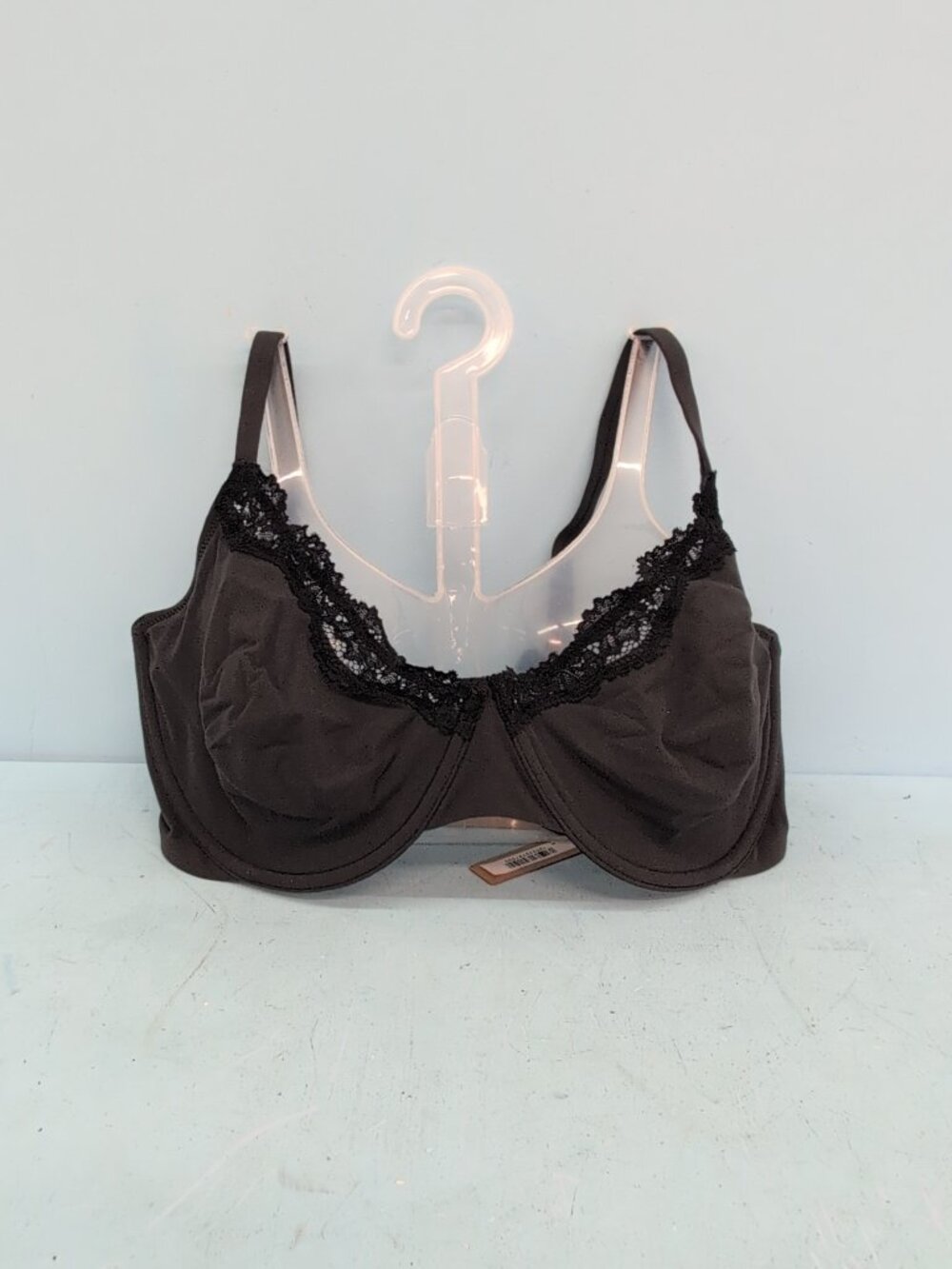 Skims Fits Everybody Lace Unlined Demi Bra 34DDDD Onyx BR-DEM-9062